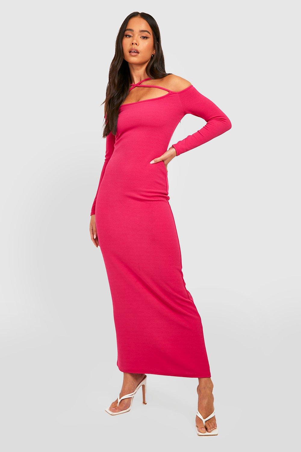 Cold shoulder petite outlet maxi dress